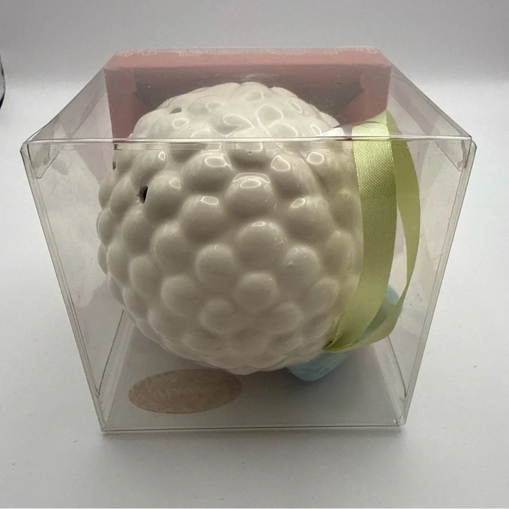 Vintage Karen Carson Creations Ceramic Sheep Lamb Pomander Scent Sachet NIB - Picture 6 of 7